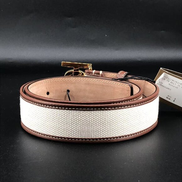Brown and White Designer Belt - Picture 4 of 9